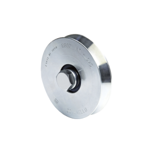 (300V-120) - Rueda con ranura en V de 4" / Para puertas corredizas / Hasta 530 lb (240 Kg) / 1 rodamiento / 7/8" de ancho / Galvanizado